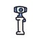 action camera steadicam color vector doodle simple icon