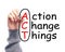 Action change things