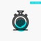 Action, Cycle, Flow, Nonstop, Slow turquoise highlight circle point Vector icon