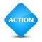 Action elegant cyan blue diamond button