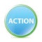 Action natural aqua cyan blue round button