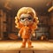 Action-packed Doll With Glasses In Imaginative Prison Scenes