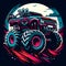 Action-packed monster truck illustration