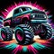 Action-packed monster truck illustration