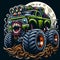 Action-packed monster truck illustration