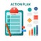 Action plan concept illustration. Time management. Vector illustration