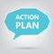 Action plan written on speech bubble