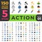 Action Settings 150 line flat isometric mobile web