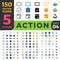 Action Settings 150 line flat isometric mobile web