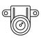 Action small camera icon, outline style