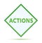 Actions modern abstract green diamond button