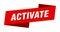 activate banner template. ribbon label sign. sticker