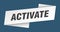 activate banner template. ribbon label sign. sticker