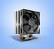 Active CPU cooler with the aluminum finned heat-sink and the fan