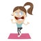 Active fitness girl workout