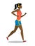 Active girl running.