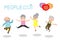 Active and happy old senior couple jumping, Group of elderly people jumping together, cartoon old people dancing with joy