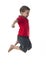 Active Joyful Boy Jumping