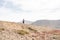 Active Lady Running on Hot Desert Track for Fitness