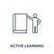 Active Learning icon. Line style element from life skills collection. Thin Active Learning icon for templates