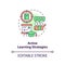Active learning strategy concept icon
