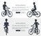 Active Lifestyle Bikes Set Vector Illustration