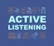 Active listening word concepts banner