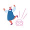Active Old Woman Dance Leisure or Hobby. Cheerful Senior Pensioner Lady in Fashioned Sunglasses Dancing and Relaxing