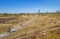 Active people riding their bicycle in the national park Drents-Friese Wold