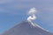 Active Popocatepetl volcano in Mexico