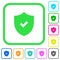 Active security vivid colored flat icons icons