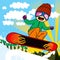 Active Snowboarder Kid