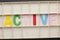 Active Spelled With Alphabet Letters