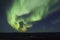 Active splitting aurora borealis arc