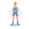 Active Sports Woman Boxing with Confidence. Powerful Female Boxer in Gym Workout Session