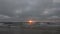 An active sunrise at Oak Street beach in Chicago.