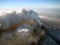 Active volcano erupting lava and clouds of volcanic ash. Kizimen, Kamchatka Peninsula