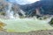 Active Volcano at White Island New Zealand. Volcanic Sulfur Crater Lake.