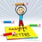 Active Vs Passive Kid Shows Positive Attitude 3d Illustration