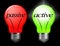 Active Vs Passive Lights Show Positive Attitude 3d Illustration