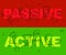 Active Vs Passive Words Shows Positive Attitude 3d Illustration