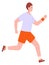 Active young man running. Jogging person training