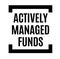 Actively managed funds black stamp