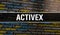 ActiveX with Abstract Technology Binary code Background.Digital binary data and Secure Data Concept. Software / Web Developer