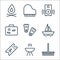 Activities line icons. linear set. quality vector line set such as garden tool, grill, ticket, sailing ship, flipper, suitcase,