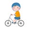 Activity boy on bike young fun sport happy child active lifestyle cartoon recreation and little kid cyclist healthy