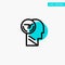 Activity, Brain, Faster, Human, Speed turquoise highlight circle point Vector icon