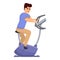 Activity exercise bike icon, cartoon style