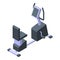 Activity exercise bike icon, isometric style