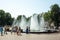 Activity at fountain near the Opera, Lviv, Ukraine